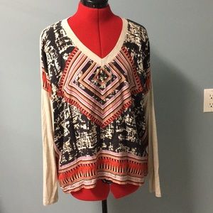 CAbi Silk/Rayon long sleeve top